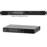 Netonix WS-12-400-AC 12 port POE switch ön panel görünüm